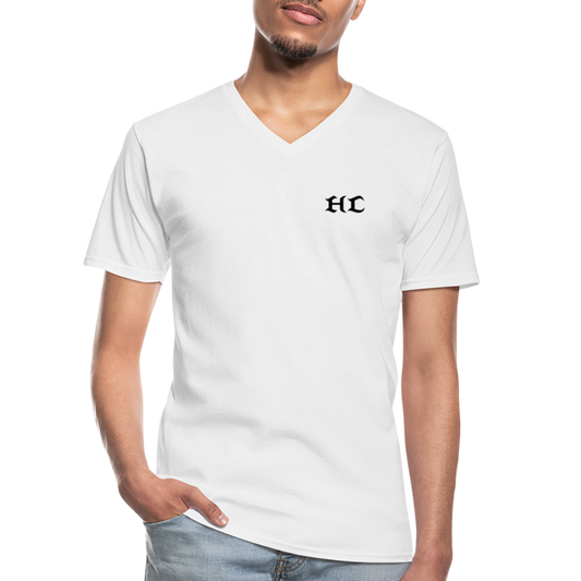 HC Men's V-Neck T-Shirt - white